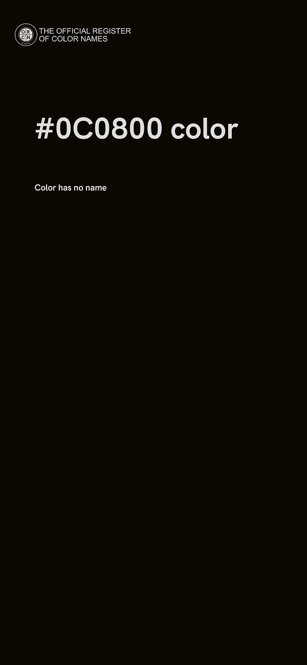#0C0800 color image