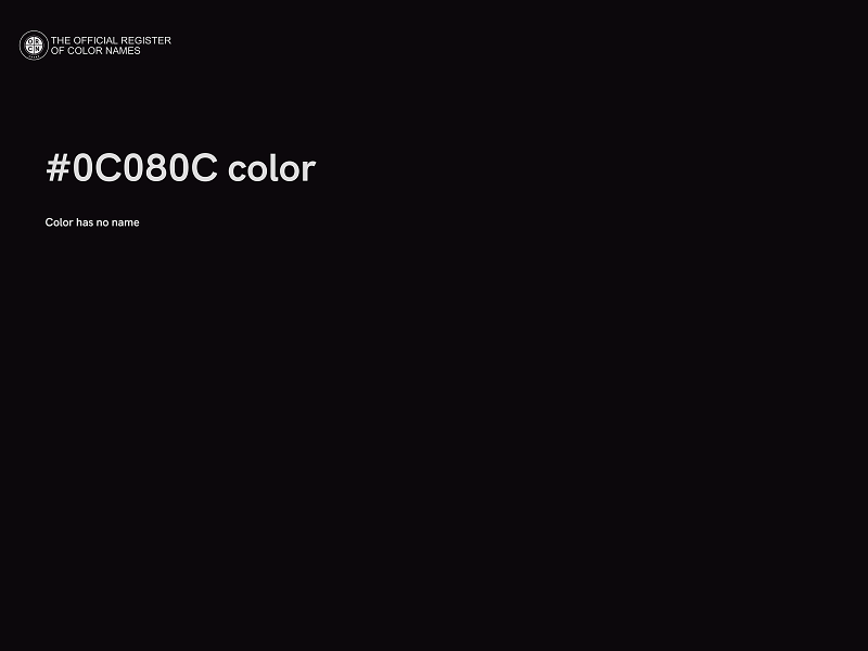 #0C080C color image