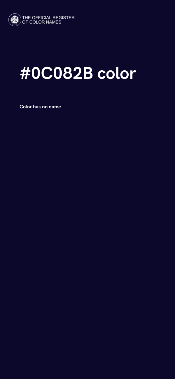 #0C082B color image