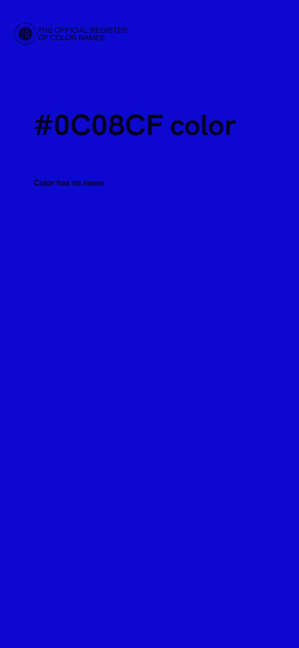 #0C08CF color image