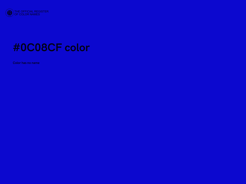 #0C08CF color image