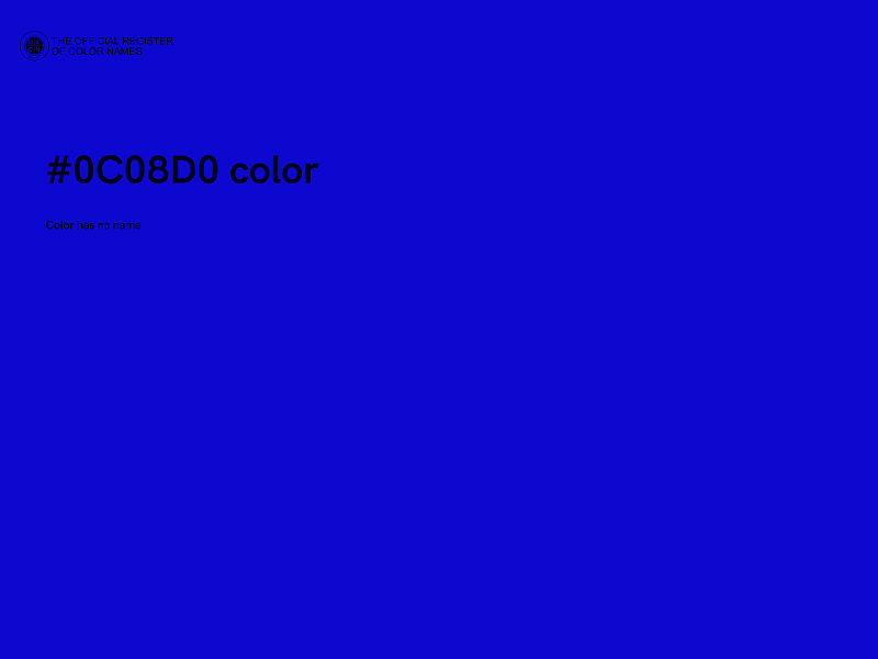#0C08D0 color image