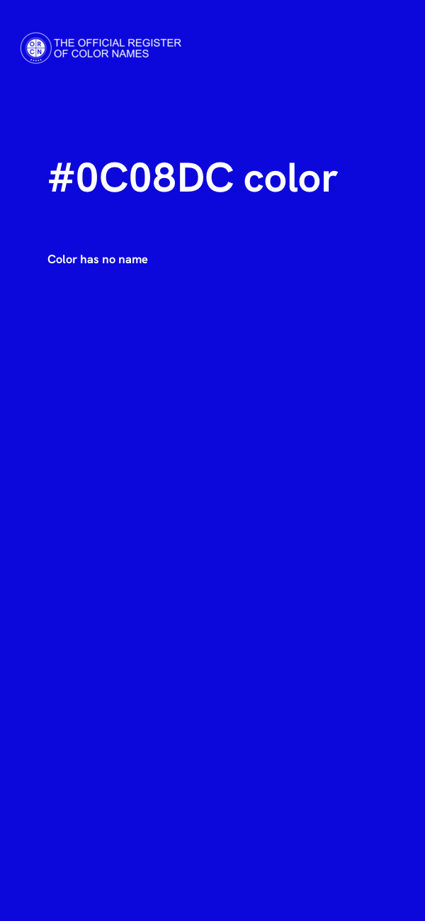 #0C08DC color image