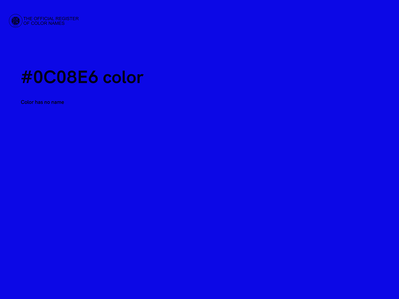 #0C08E6 color image