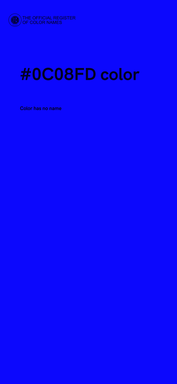 #0C08FD color image
