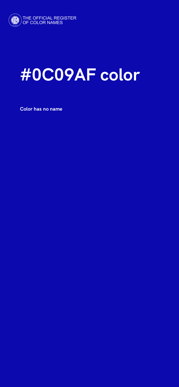 #0C09AF color image