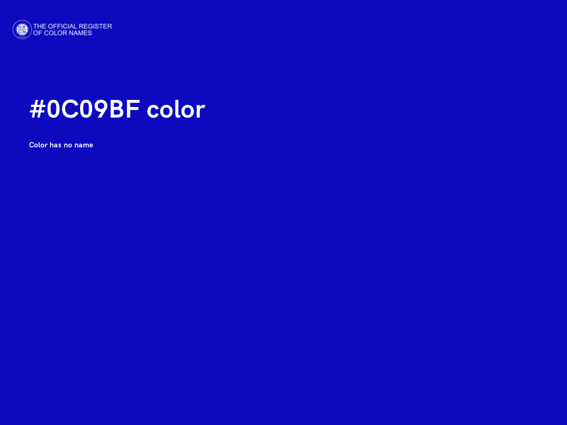 #0C09BF color image