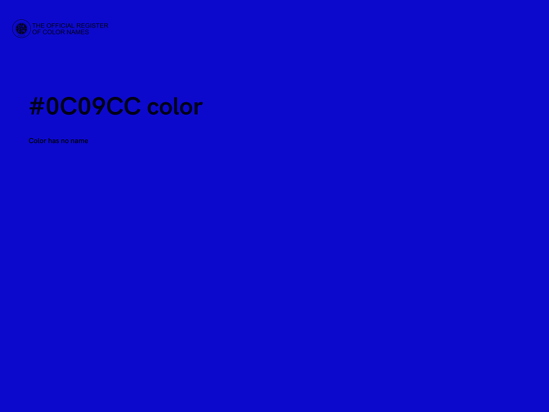 #0C09CC color image