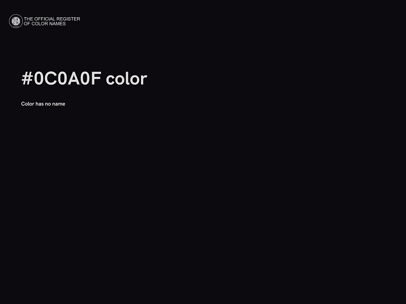 #0C0A0F color image