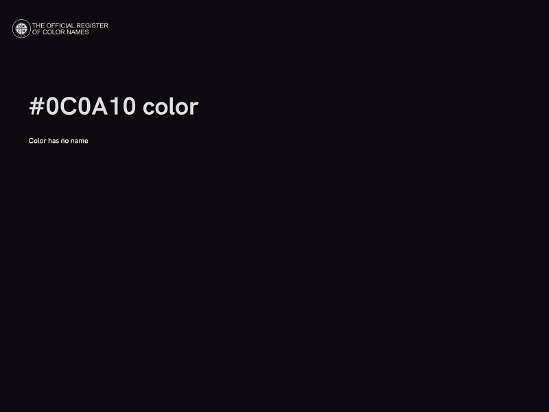 #0C0A10 color image