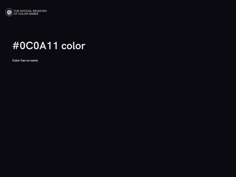 #0C0A11 color image