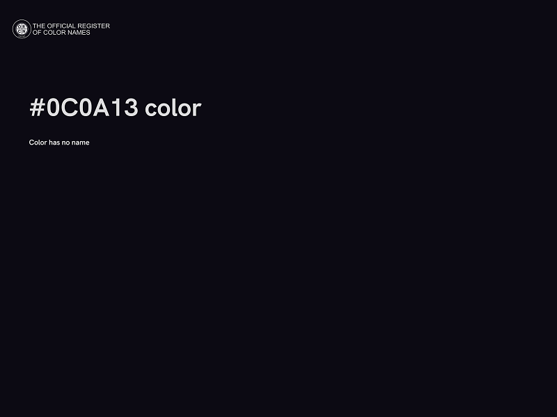 #0C0A13 color image