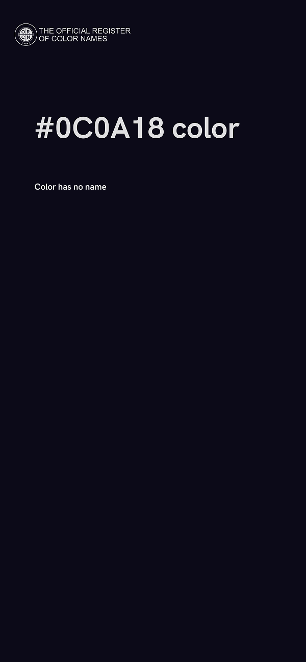 #0C0A18 color image