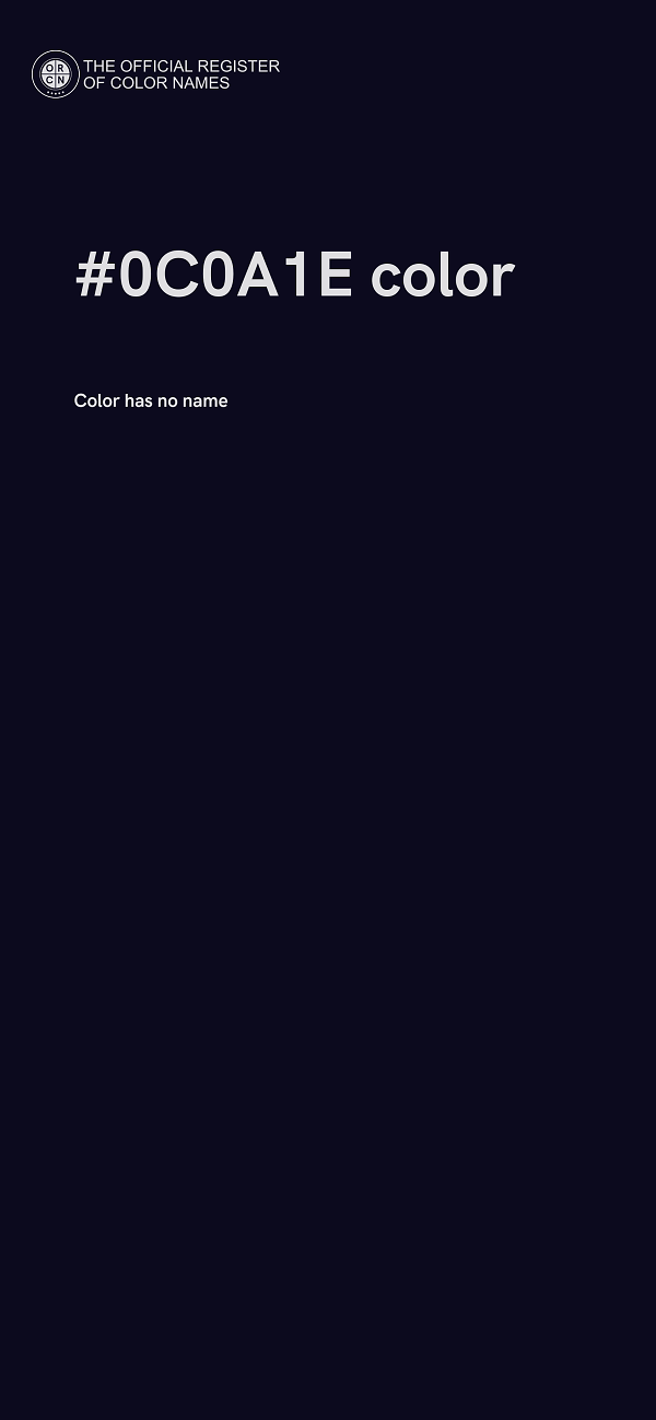 #0C0A1E color image