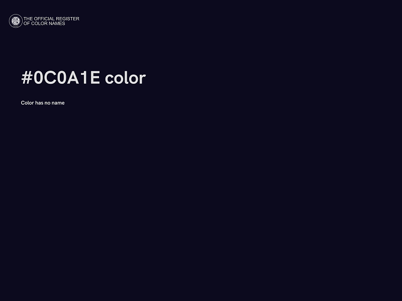 #0C0A1E color image