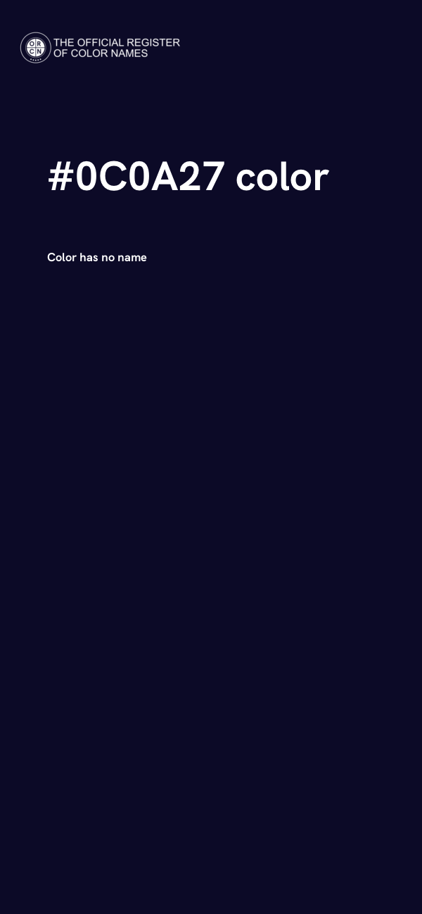 #0C0A27 color image