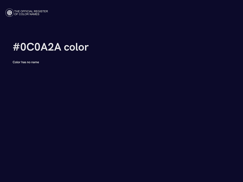 #0C0A2A color image