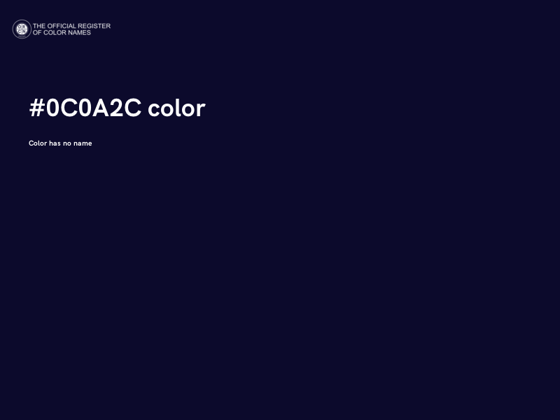#0C0A2C color image