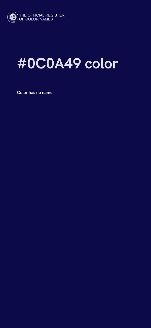 #0C0A49 color image