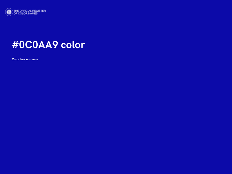 #0C0AA9 color image