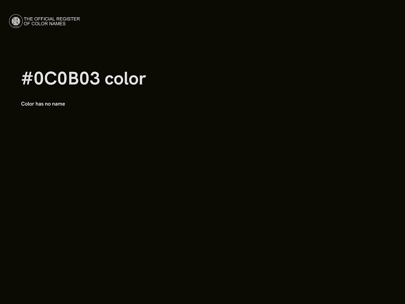 #0C0B03 color image