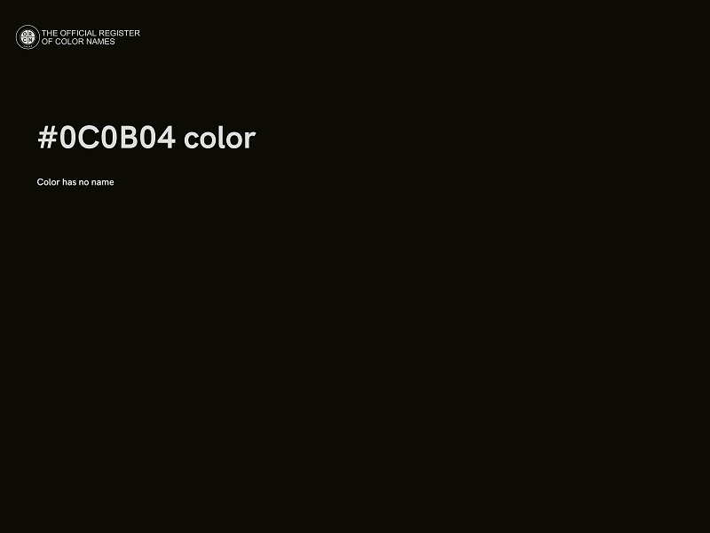 #0C0B04 color image