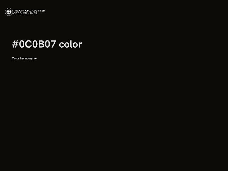 #0C0B07 color image