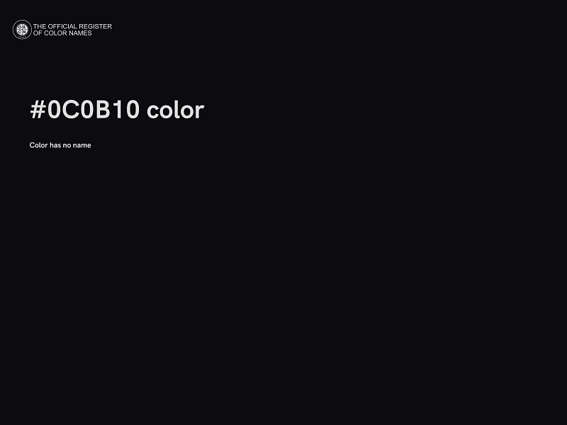 #0C0B10 color image