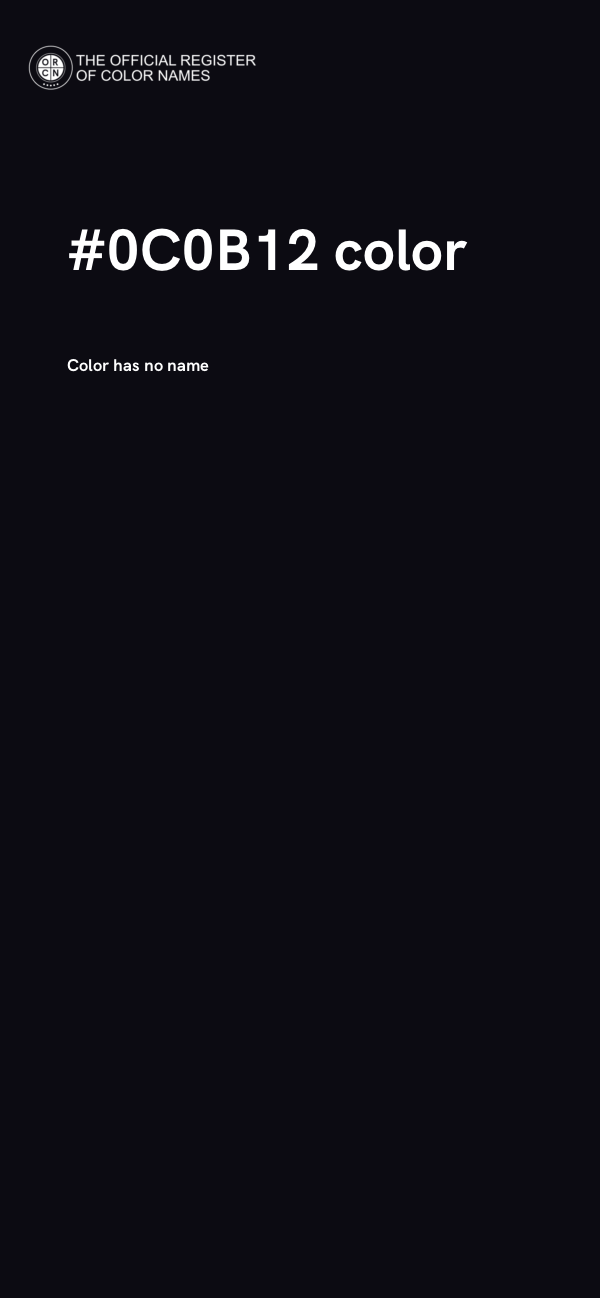 #0C0B12 color image