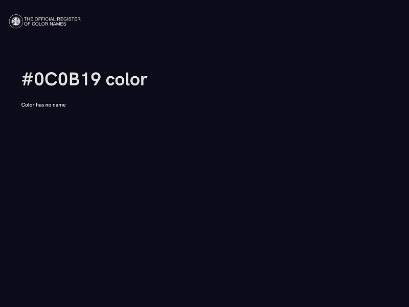 #0C0B19 color image