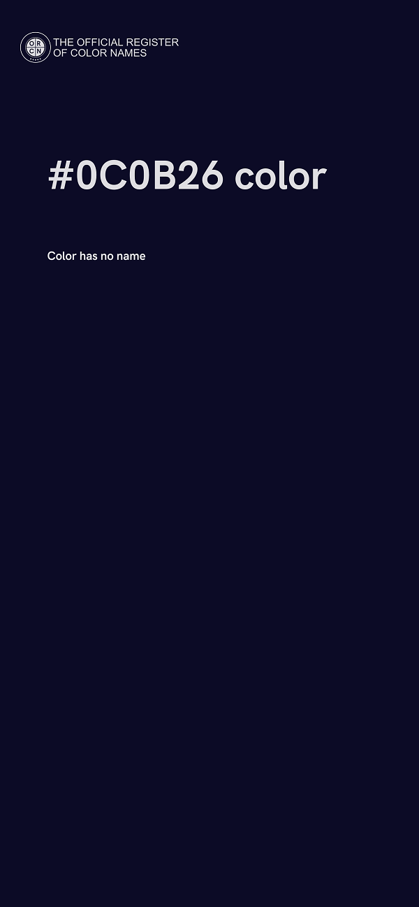 #0C0B26 color image