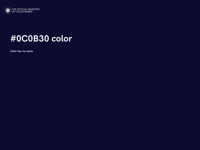 #0C0B30 color image