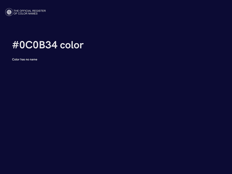 #0C0B34 color image