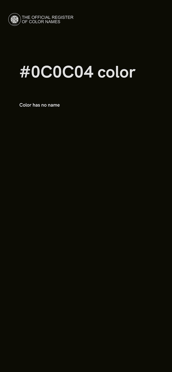 #0C0C04 color image