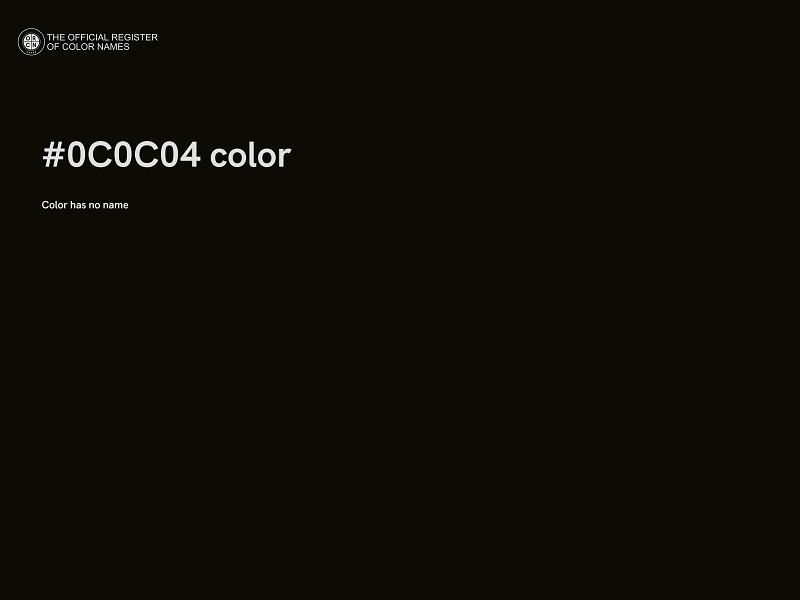 #0C0C04 color image