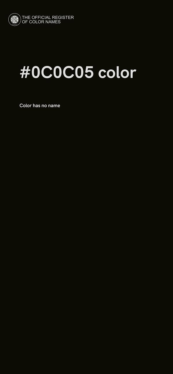 #0C0C05 color image