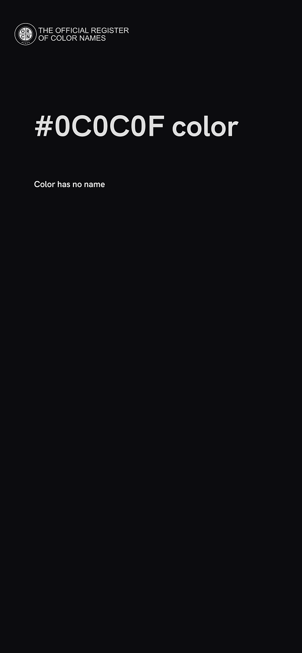 #0C0C0F color image