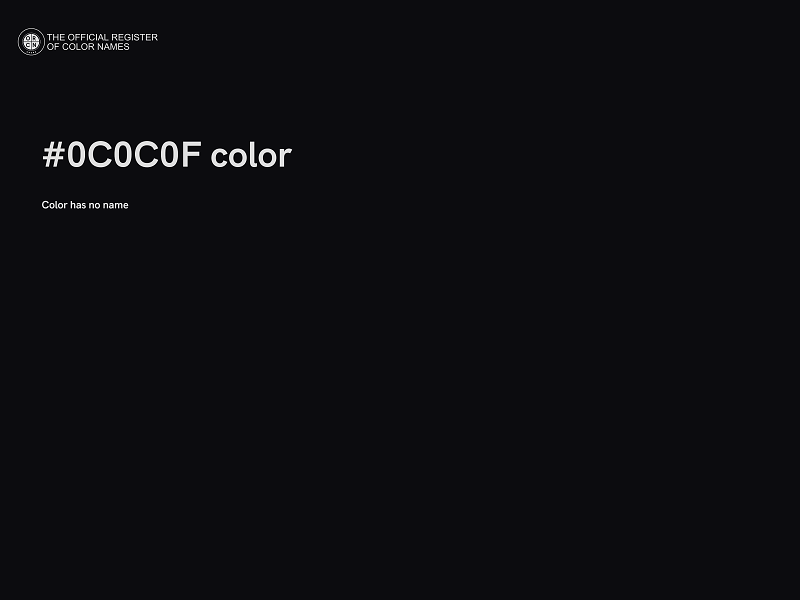 #0C0C0F color image