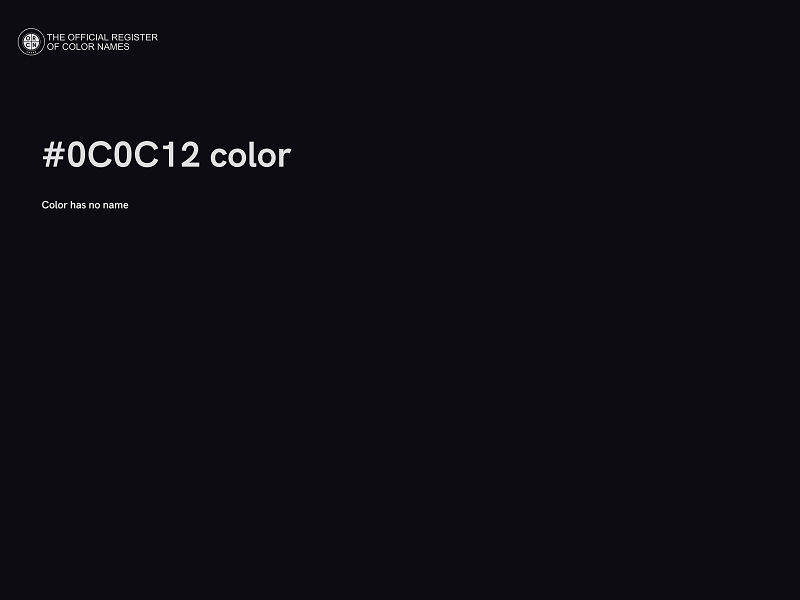 #0C0C12 color image