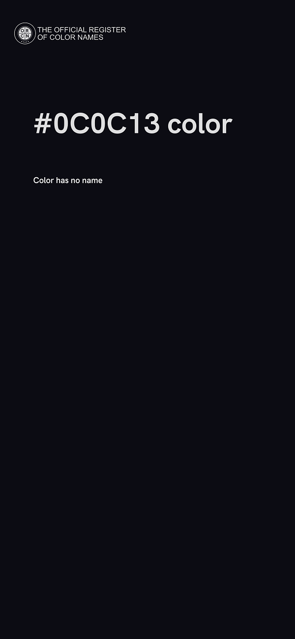 #0C0C13 color image