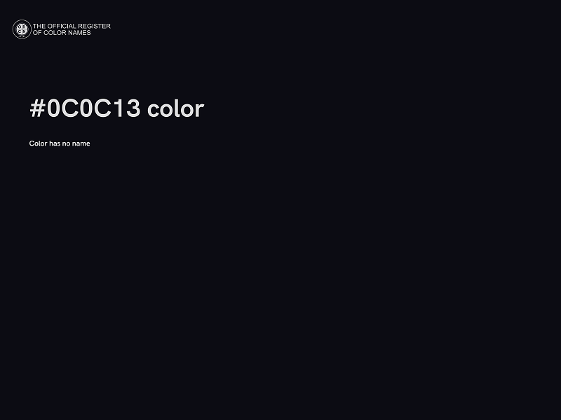 #0C0C13 color image