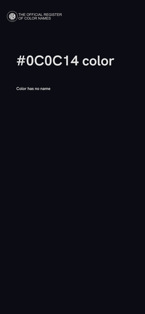 #0C0C14 color image