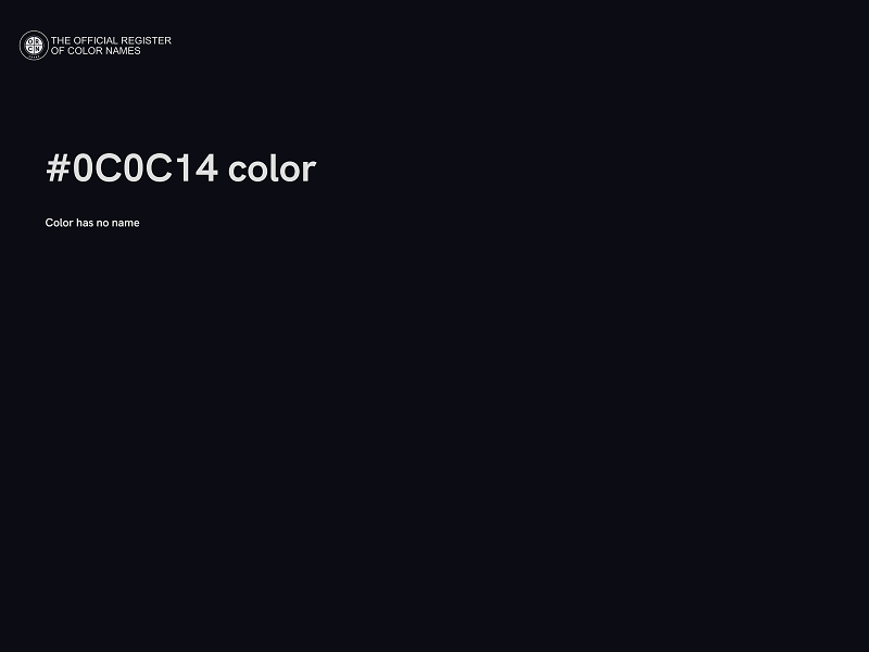#0C0C14 color image
