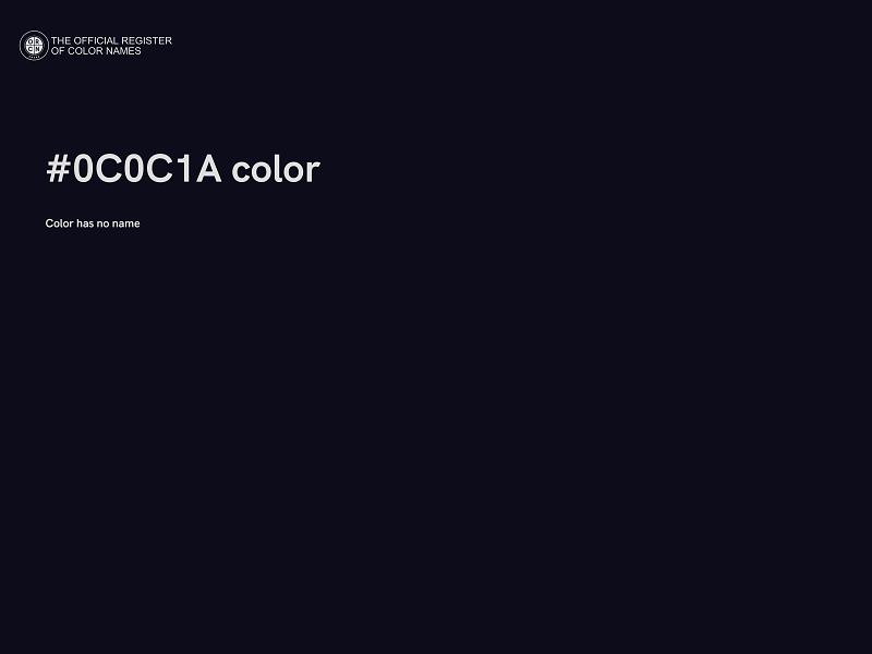 #0C0C1A color image