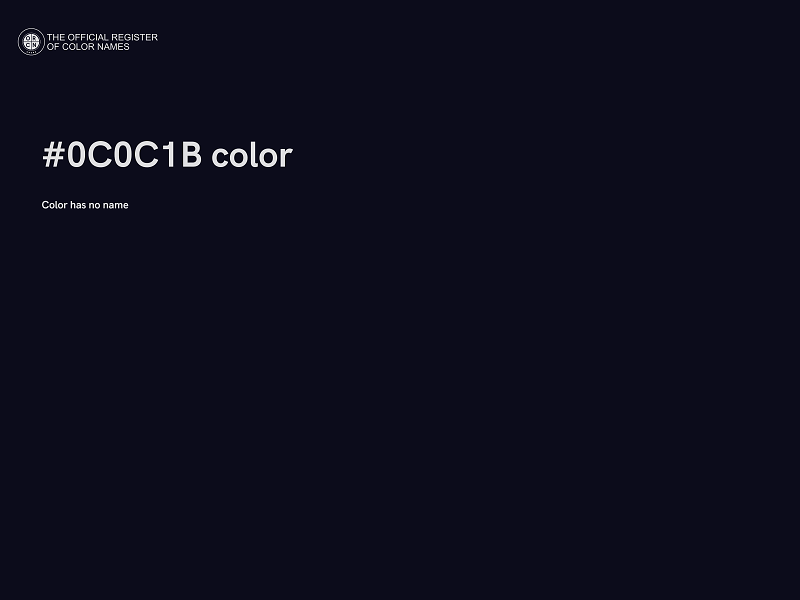 #0C0C1B color image