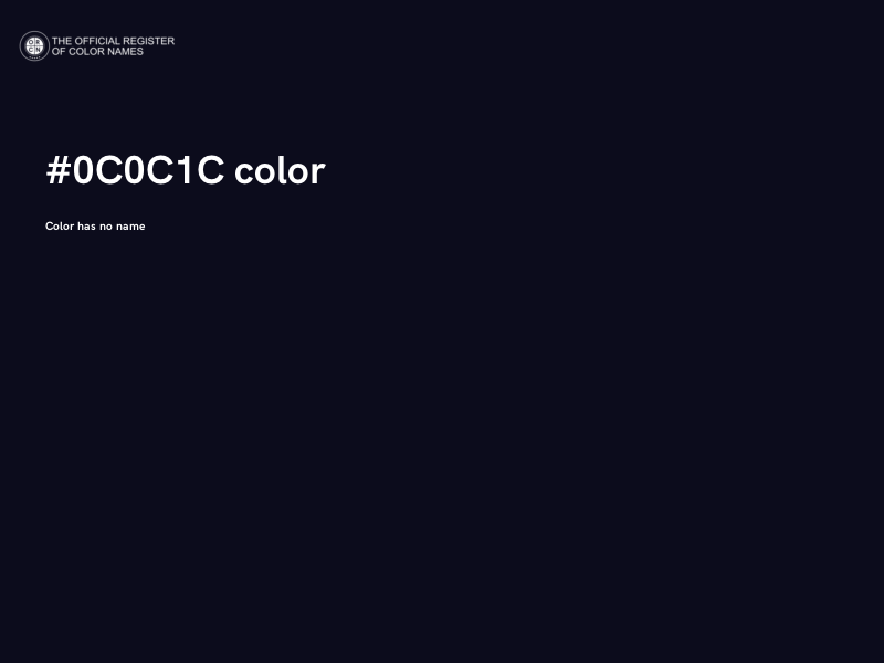 #0C0C1C color image