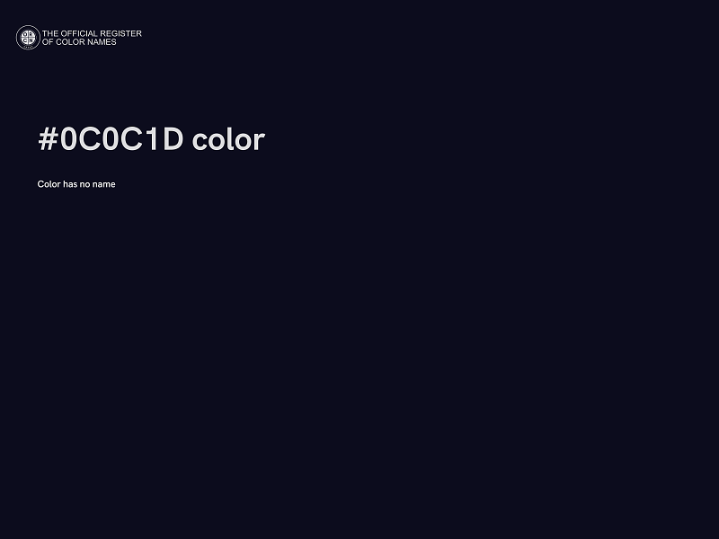 #0C0C1D color image