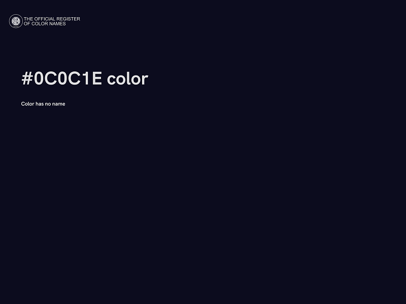 #0C0C1E color image