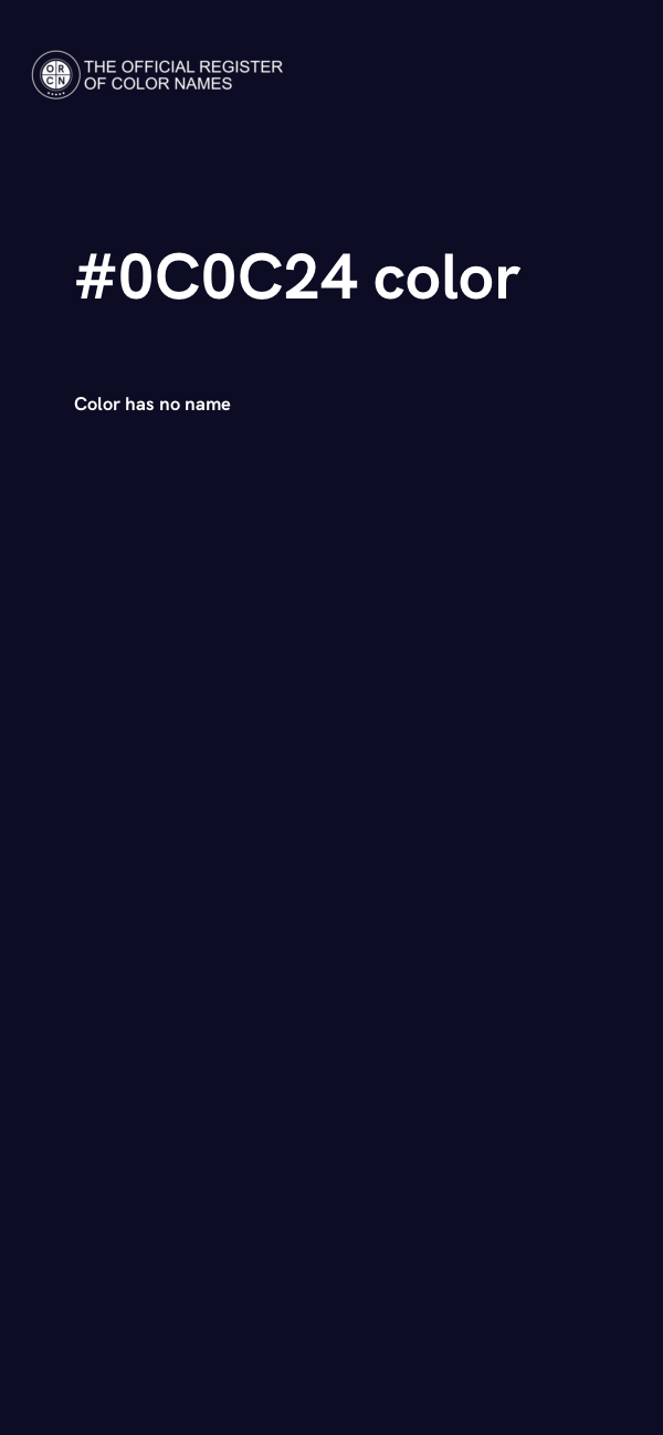#0C0C24 color image