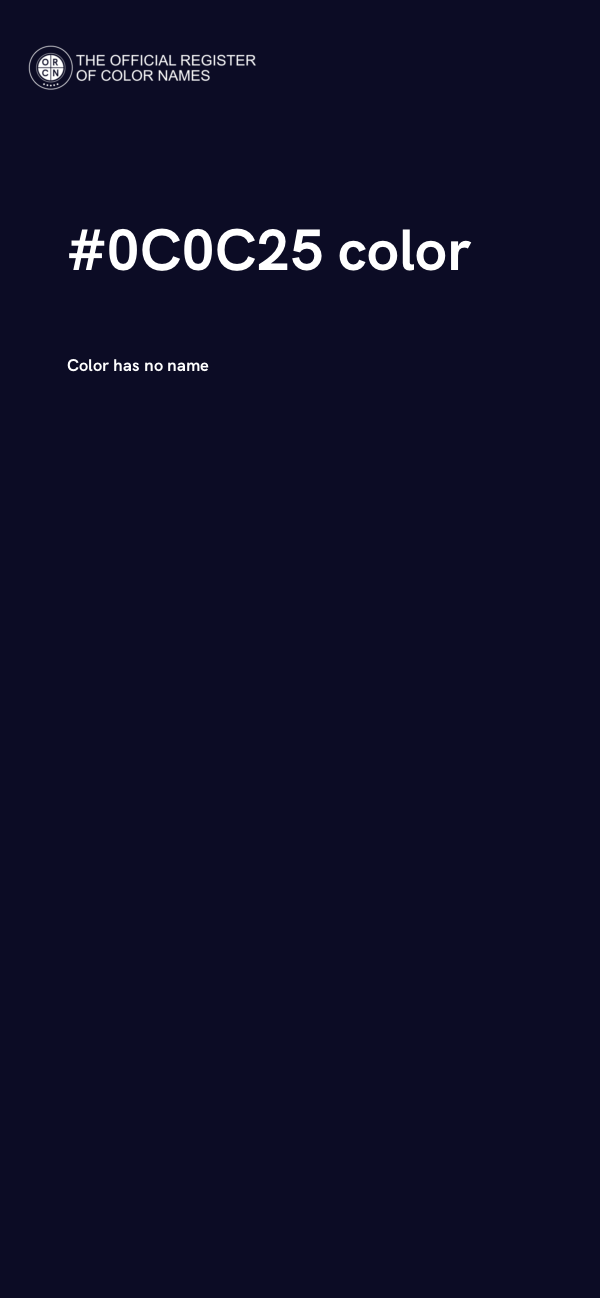 #0C0C25 color image